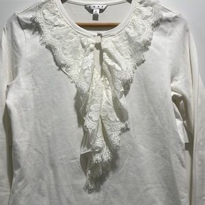 CAbi Medium Long Sleeve Off White Blouse